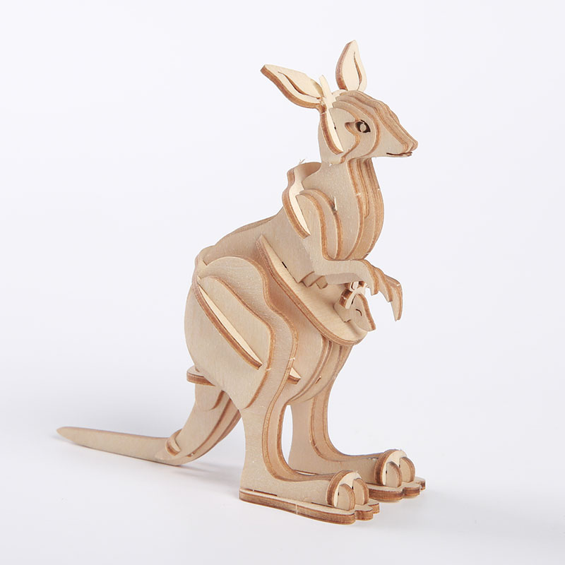 3D Wooden Puzzle Kangaroo