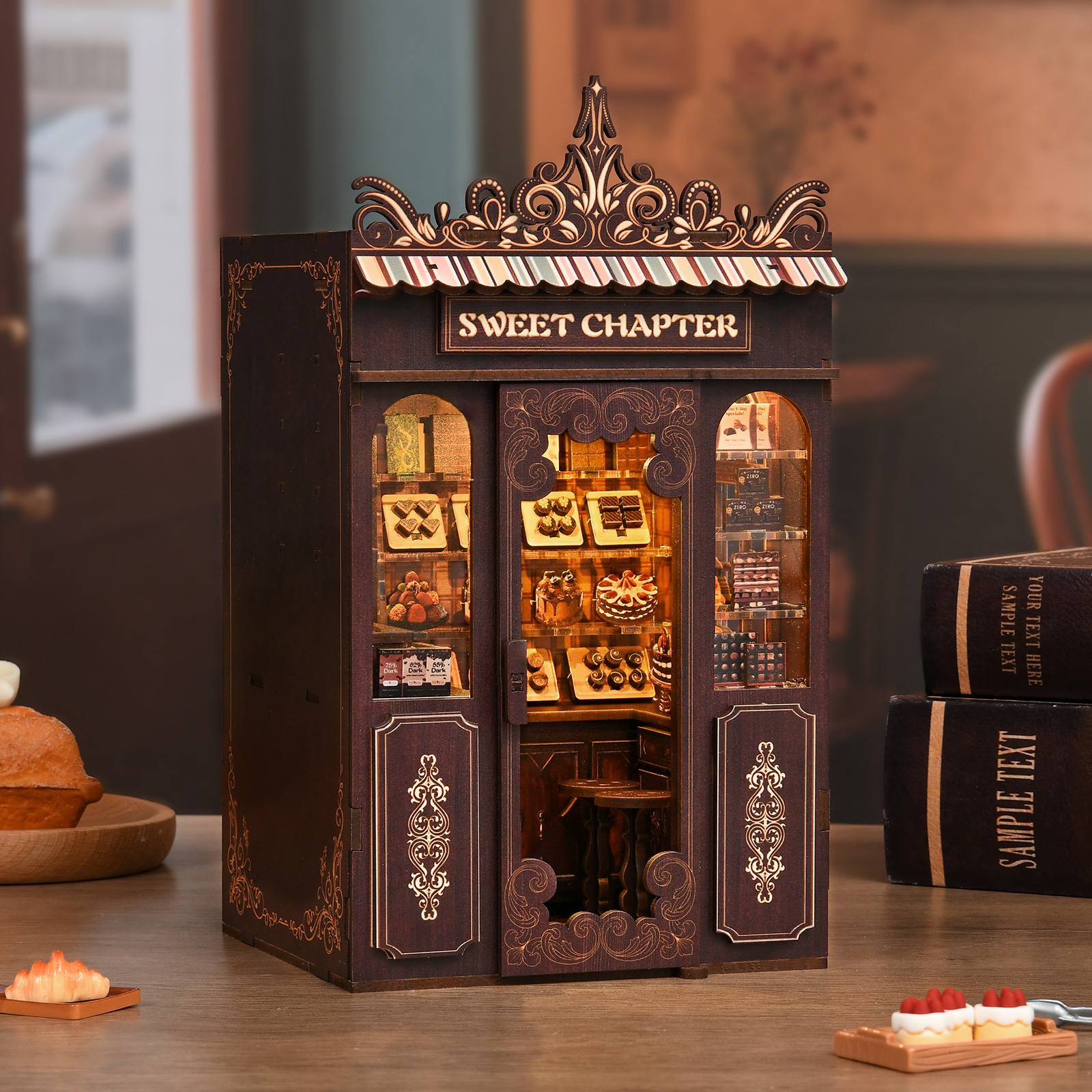 Sweet Chapter New Model Building DIY Cabin Hand Assembled Miniature Model House Creative Toy Gift Set