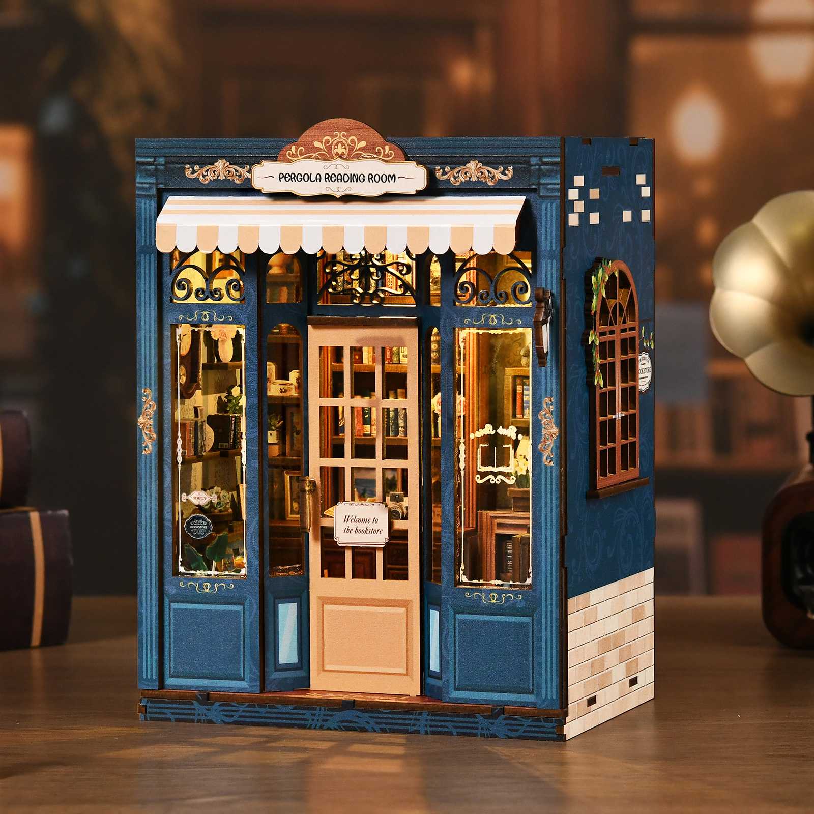 DlY Doll House Pergola Reading Room